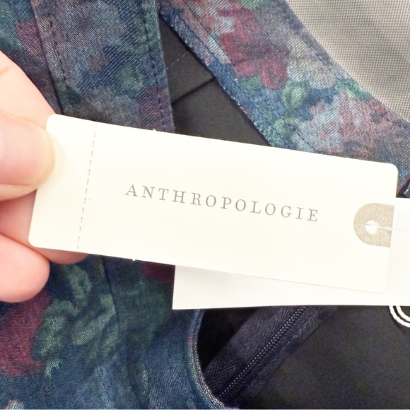 NWT Erin Fetherson Anthropologie Joni Blue Floral A-Line Mini Skirt, Size 6 - Picture 10 of 12